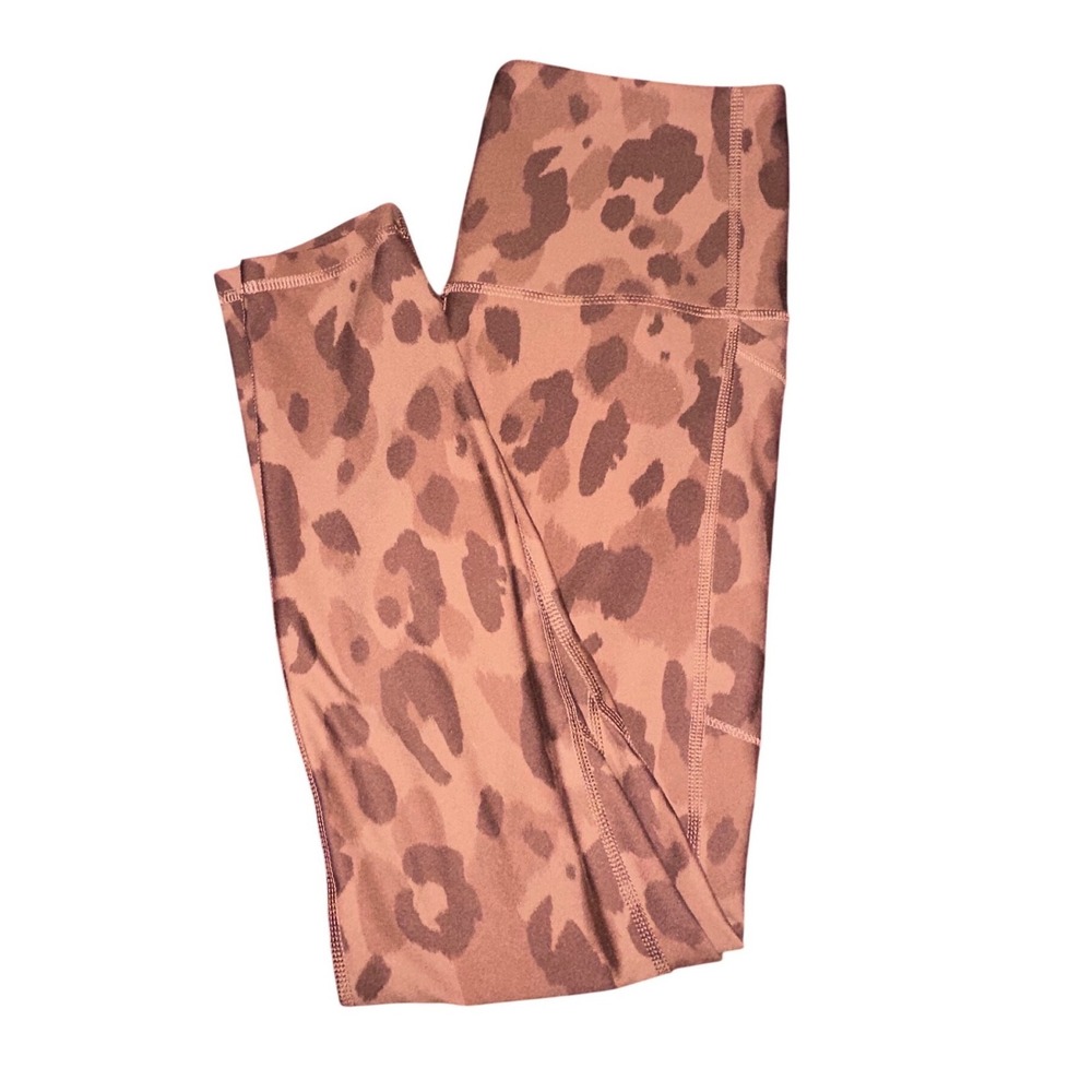 DSG‎ Leggings Womens Brown Leopard High Waisted Pockets Size Small Athleisure